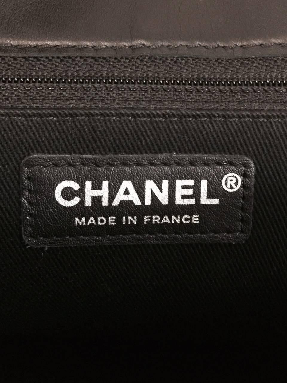Chanel Black Diamond Quilted Hampton CC Accordion Flap Bag  3