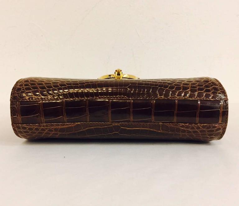 Kwanpen, Bags, Vintage Antique Black Crocodile Clutch By Kwanpen