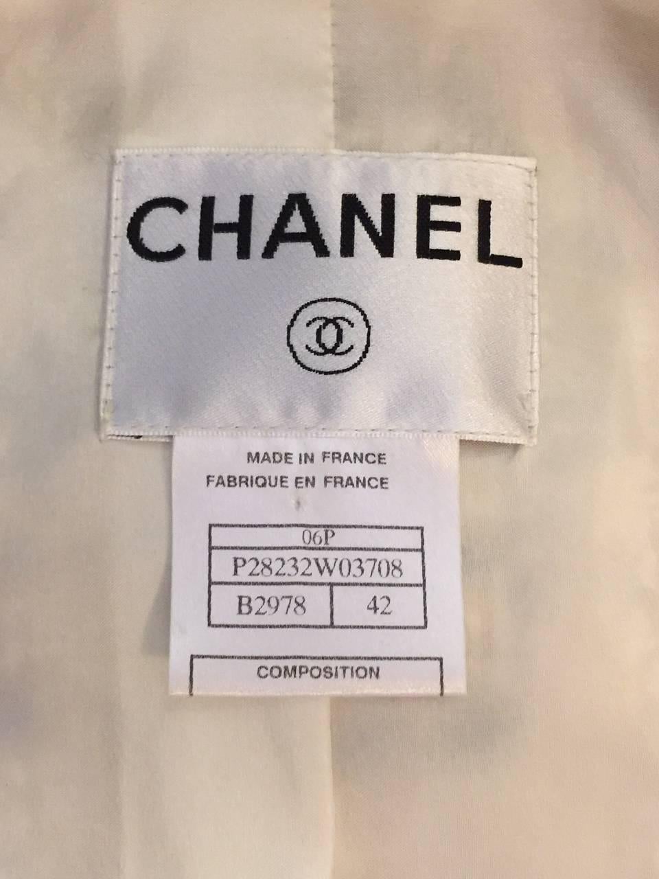 Chanel Metallic Tweed Skirt Suit with Black Silk Satin Trim and Metallic Thread 2