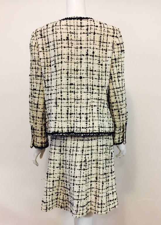 Chanel 2003 Cruise Ivory and Black Tweed Skirt Suit For Sale at 1stDibs ...