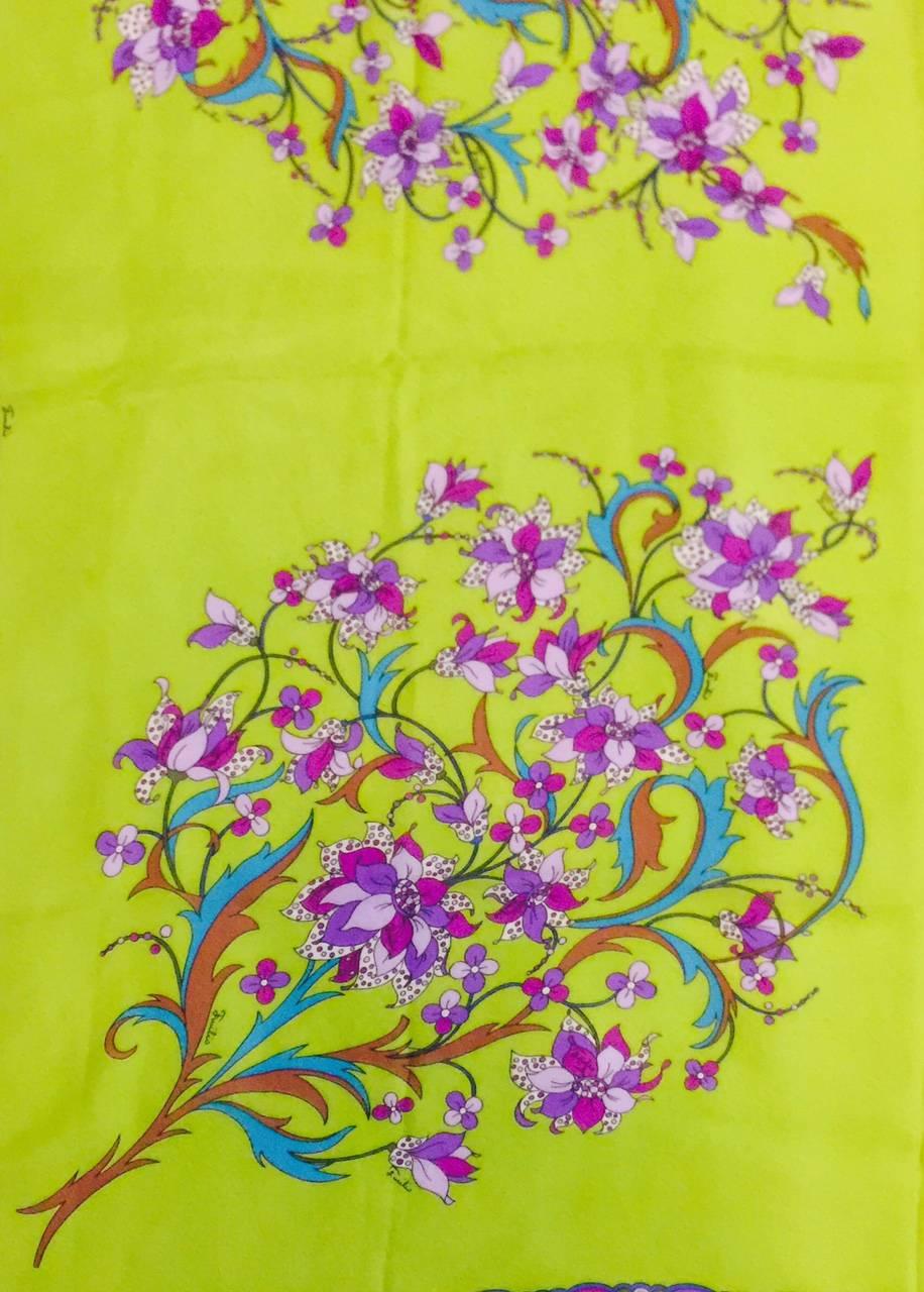 lime green silk scarf manufacturers