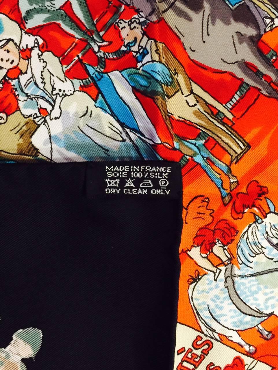 Hermes Cirque Molier Silk Twill Carre By Philippe Dumas With Box In Excellent Condition In Palm Beach, FL