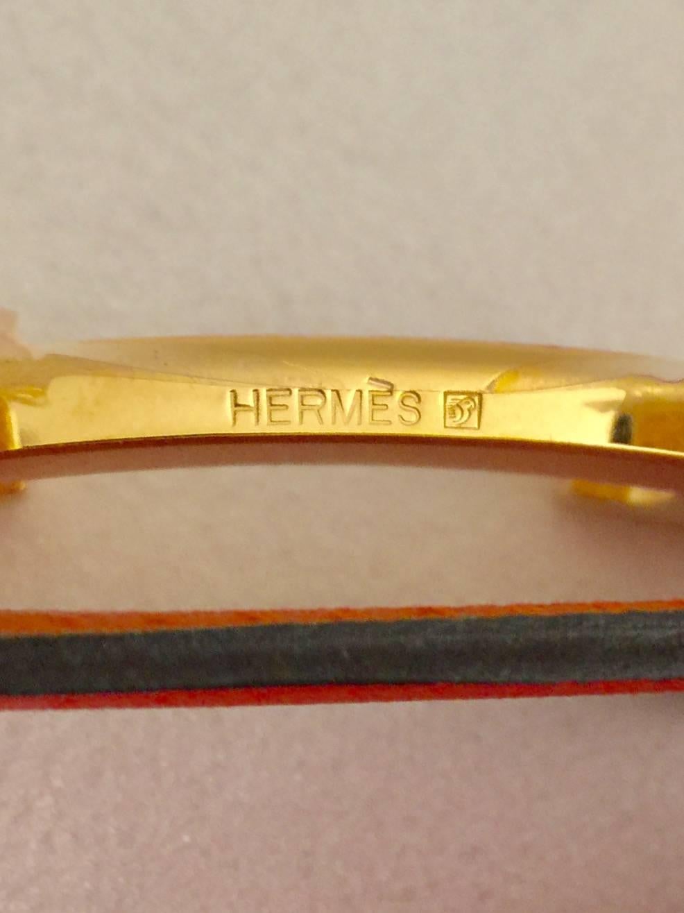 Women's or Men's 2013 Hermes Reversible Constance H Belt Strap Capucine Orange Rare 90cm