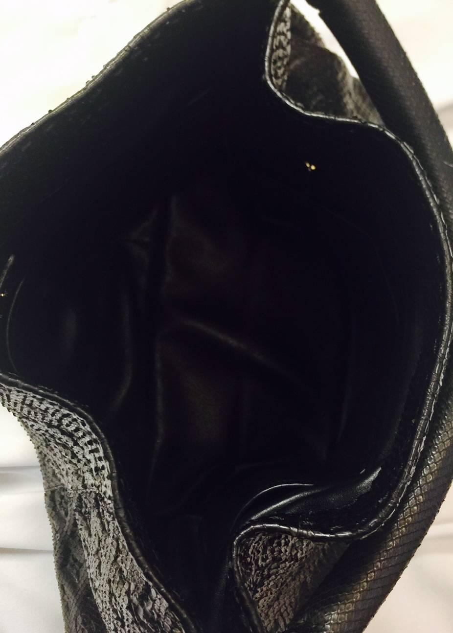 Women's Limited Edition Black Louis Vuitton Python Empriente Artsy MM Bag Excellent 