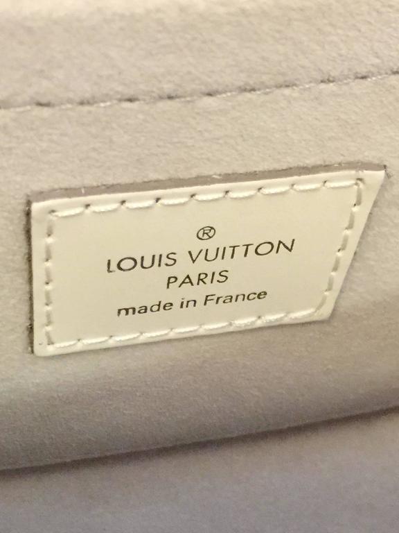 Louis Vuitton Epi Pochette Montaigne Clutch Ivory W/COA