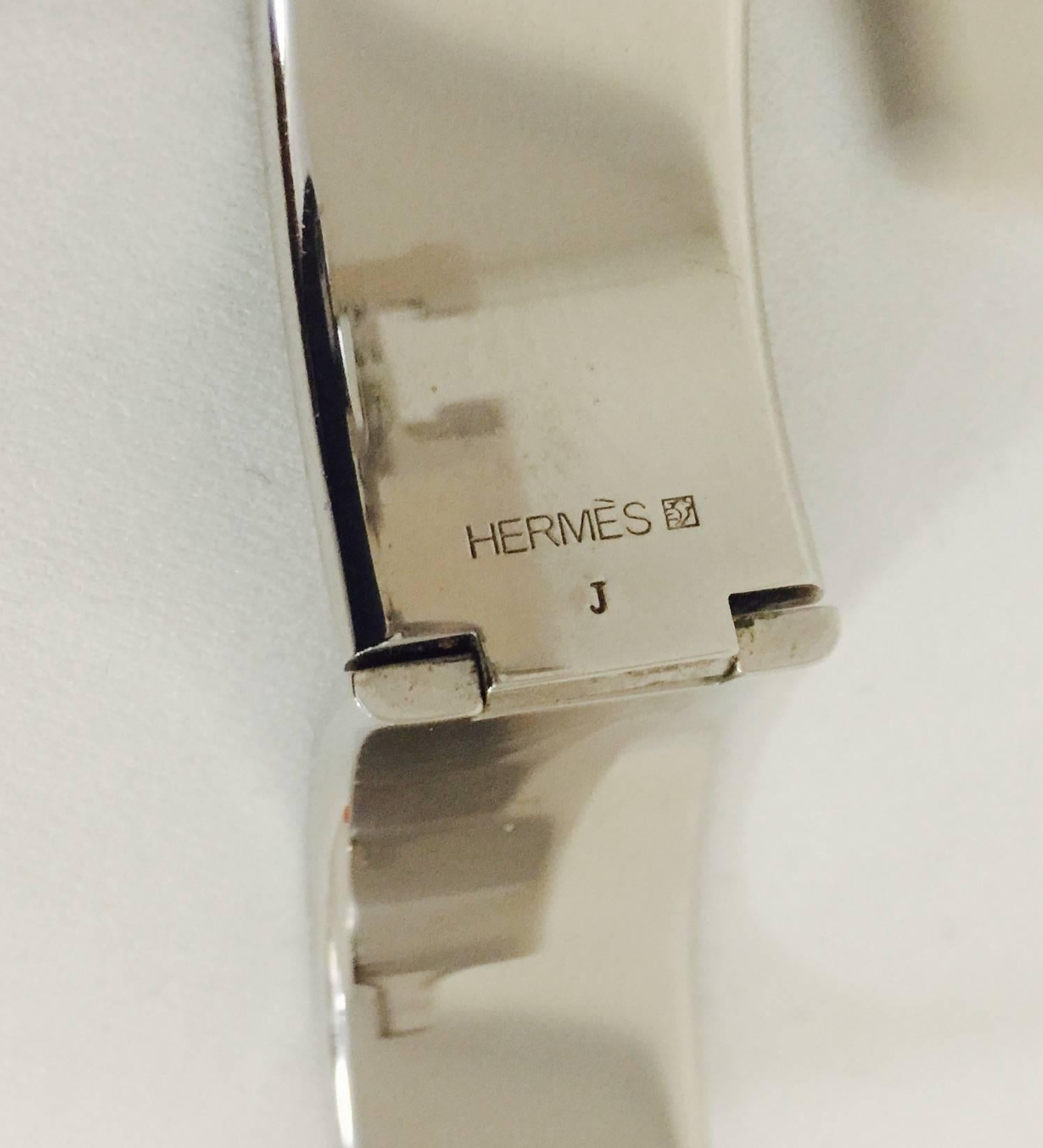 Hermes Enamel Palladium Pink Clic Clac H Bracelet PM 3