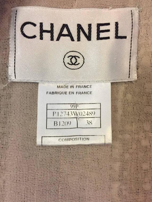 1990s Chanel Beige Tweed Jacket With Bracelet Sleeves and Patch Pockets ...