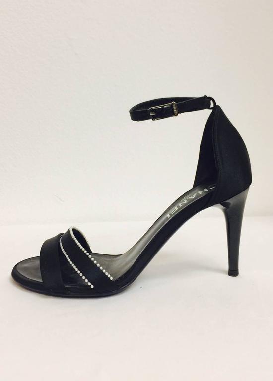 chanel pearl strappy heels