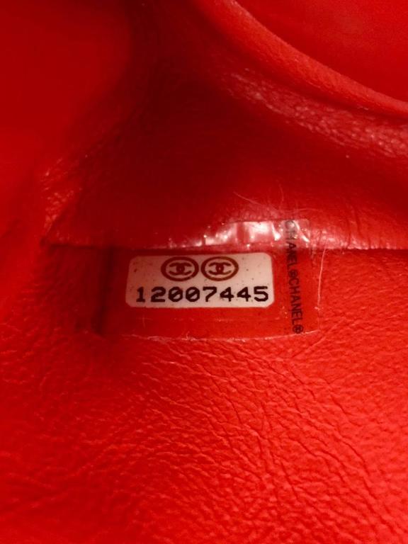 Chanel Lipstick Red Quilted Patent Leather Micro Mini Flap Wristlet at ...