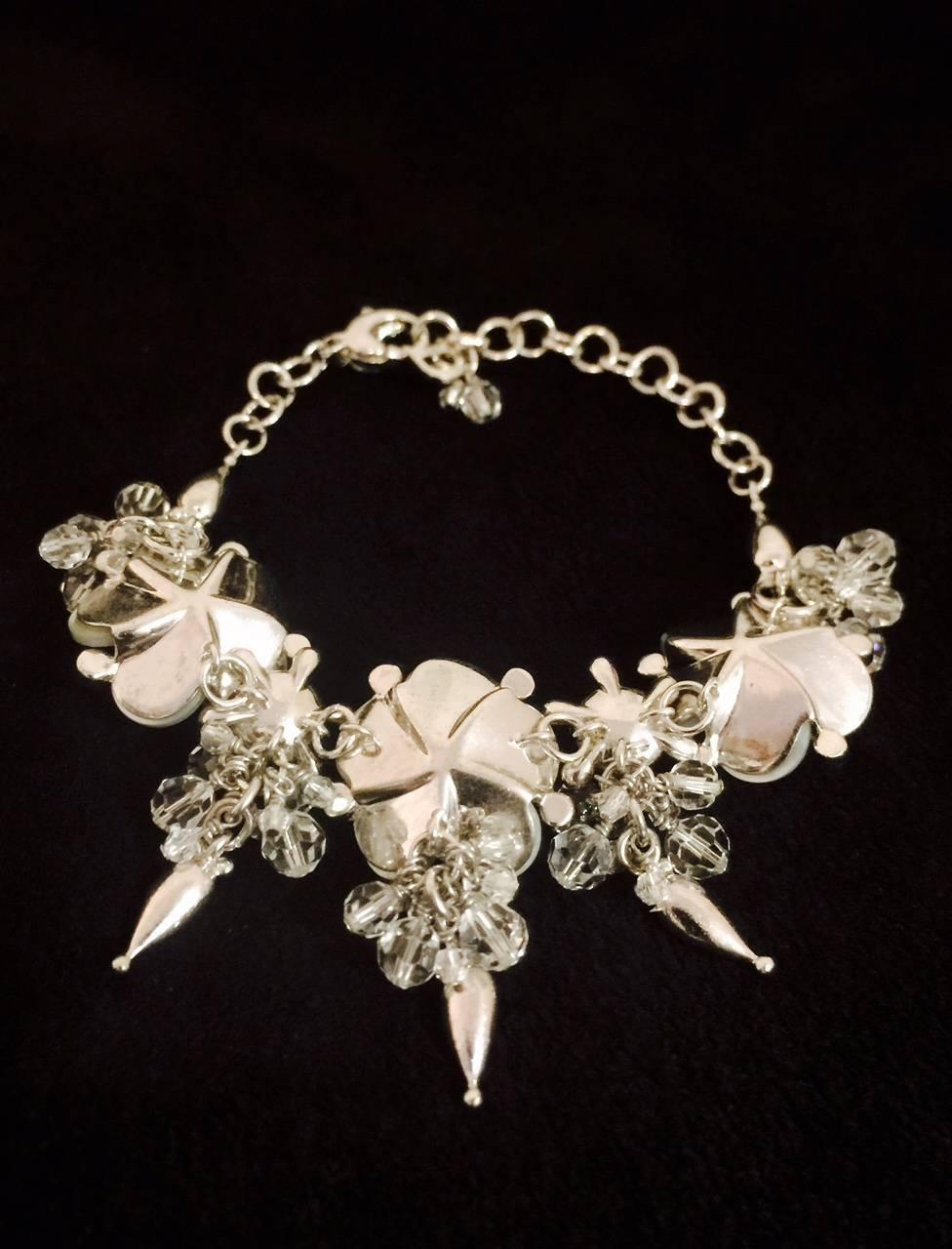 Contemporary Delightful Dior Shell Mother of Pearl and Swarovski Crystal Bracelet
