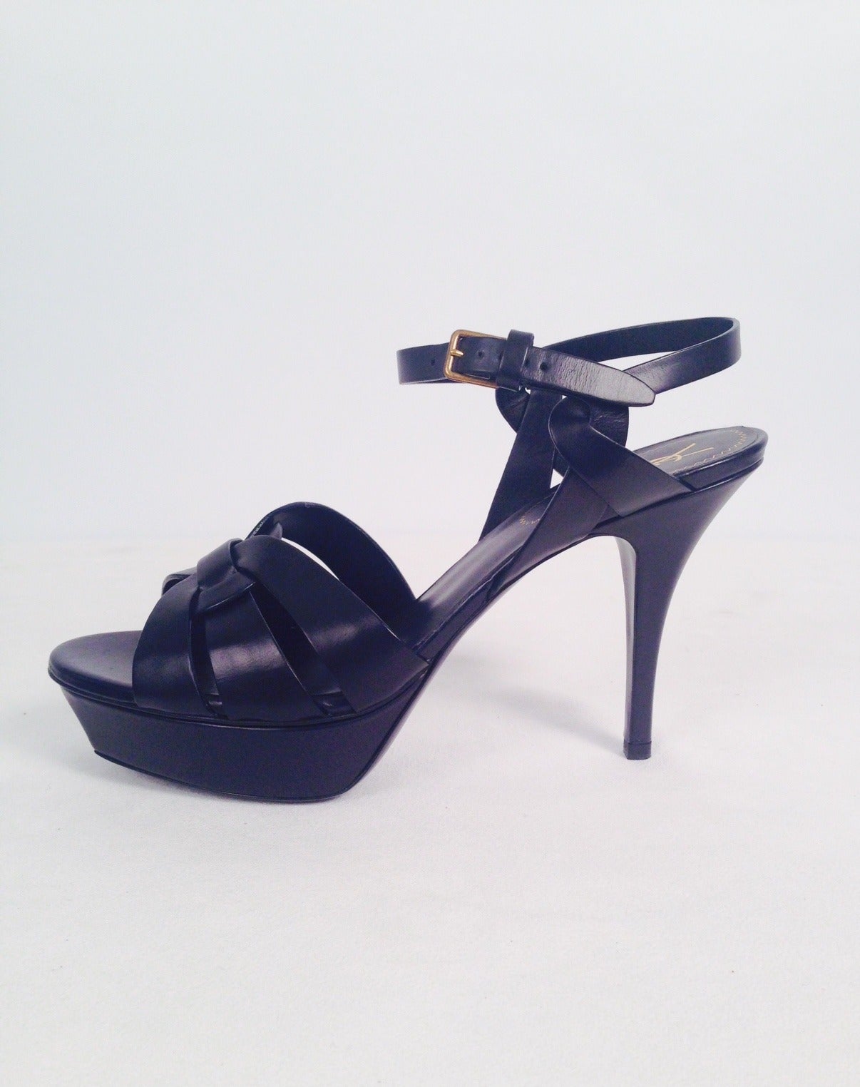 Brand New Yves Saint Laurent Tribute Leather Platform Sandals In New Condition In Palm Beach, FL