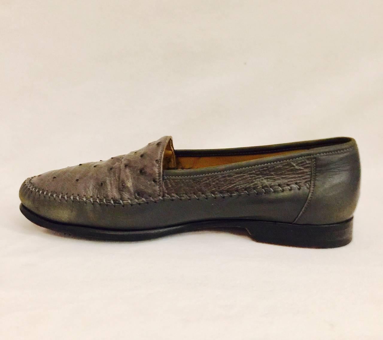 ostrich loafers mens