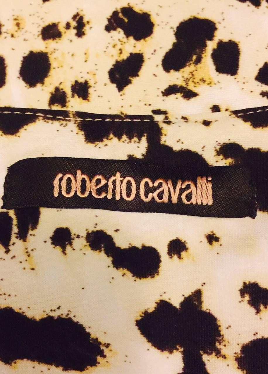 Radiant Roberto Cavalli's Leopard Print Inspired Informal Long Dress   For Sale 3