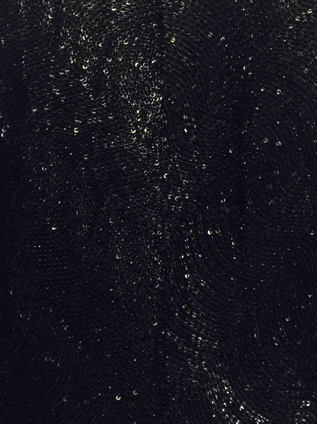 Astonishing Giorgio Armani Black Silk Embroidered Jacket W. Sequins & Beads For Sale 1