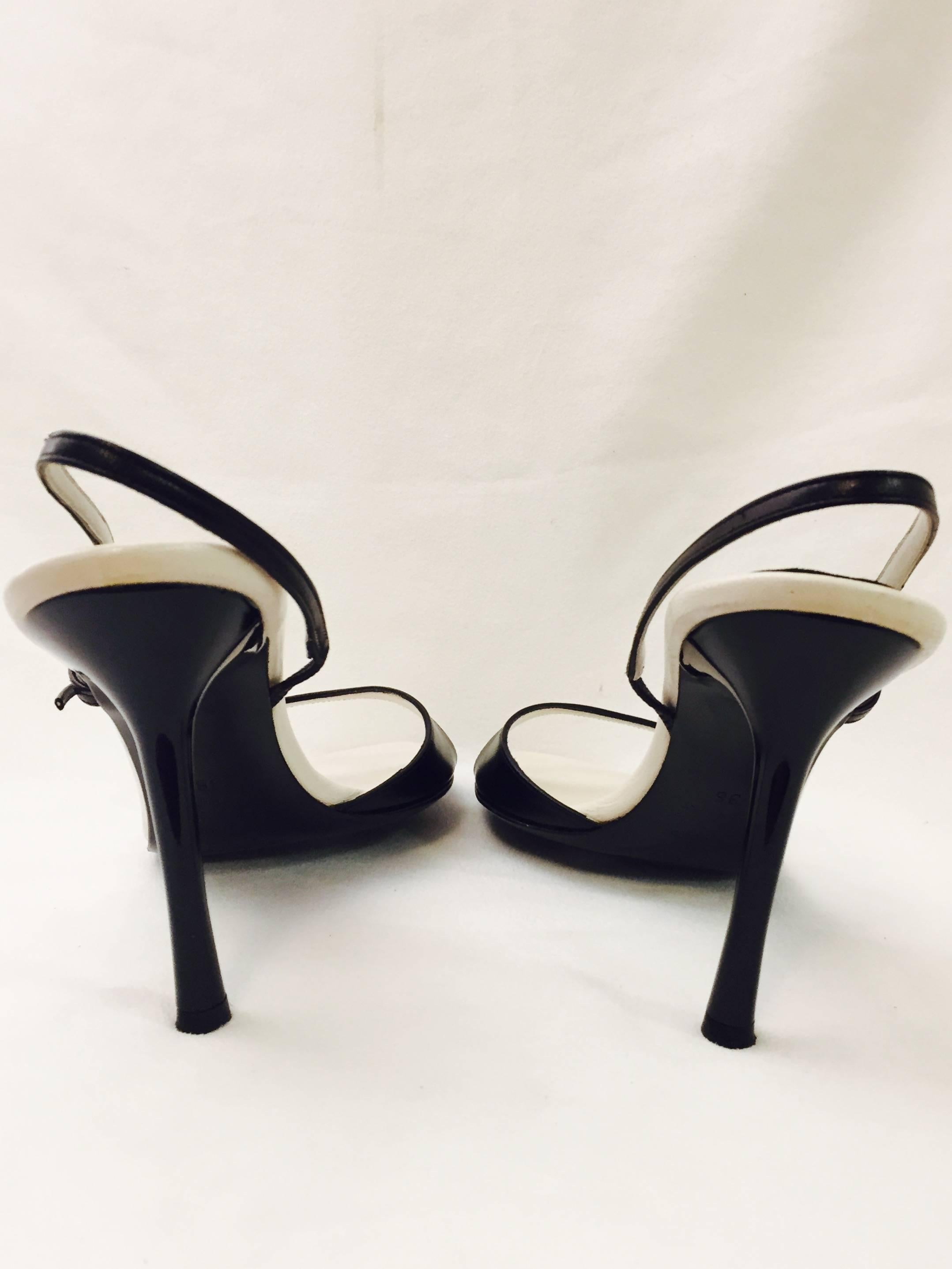 Sensational Sergio Rossi Black Leather High Heel Sandals In Excellent Condition For Sale In Palm Beach, FL