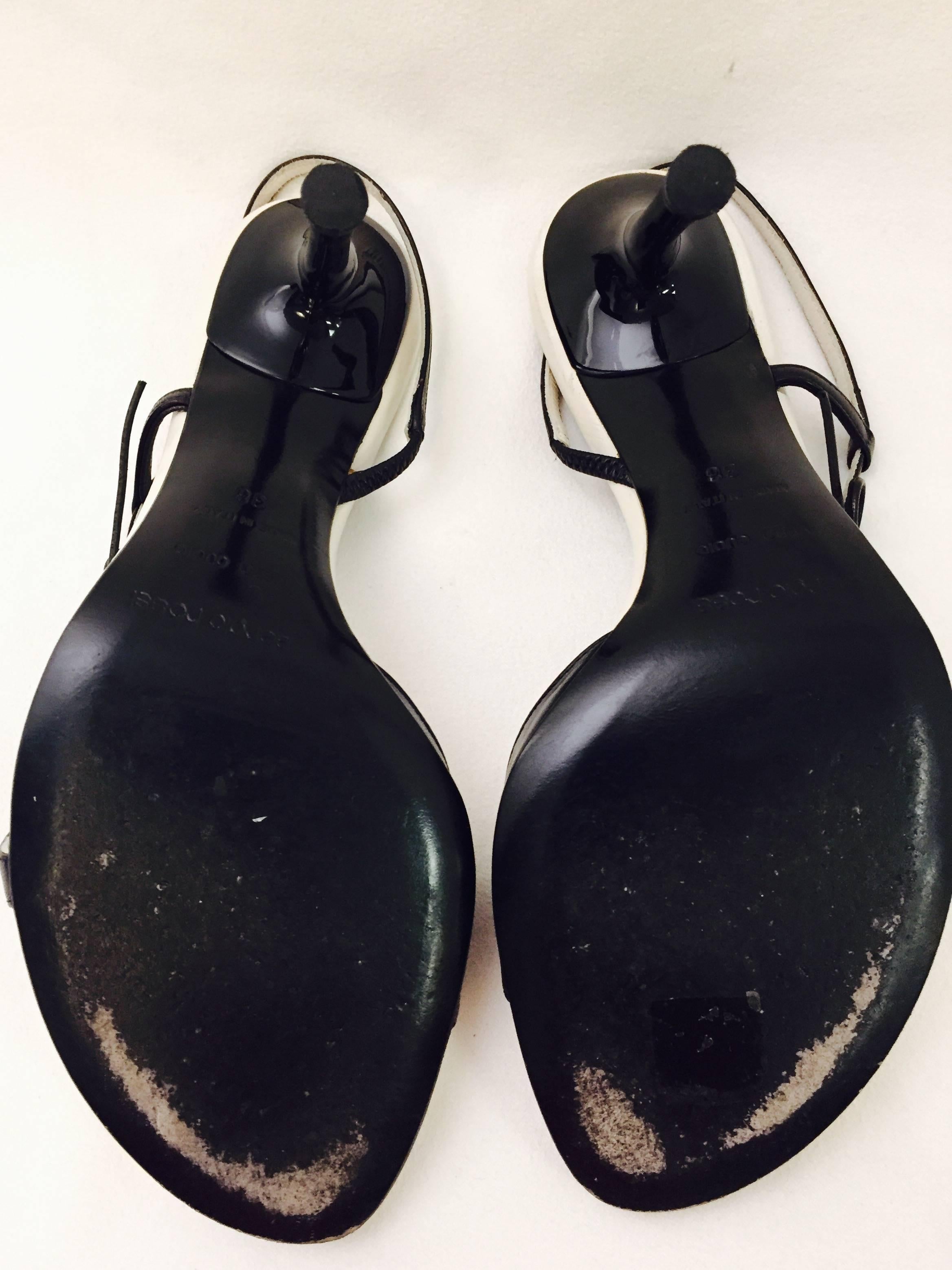 Women's Sensational Sergio Rossi Black Leather High Heel Sandals For Sale