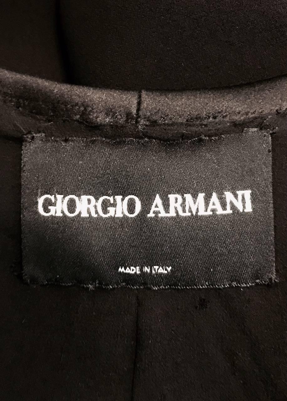 Genuine Giorgio Armani Black Cropped Evening Jacket  For Sale 1