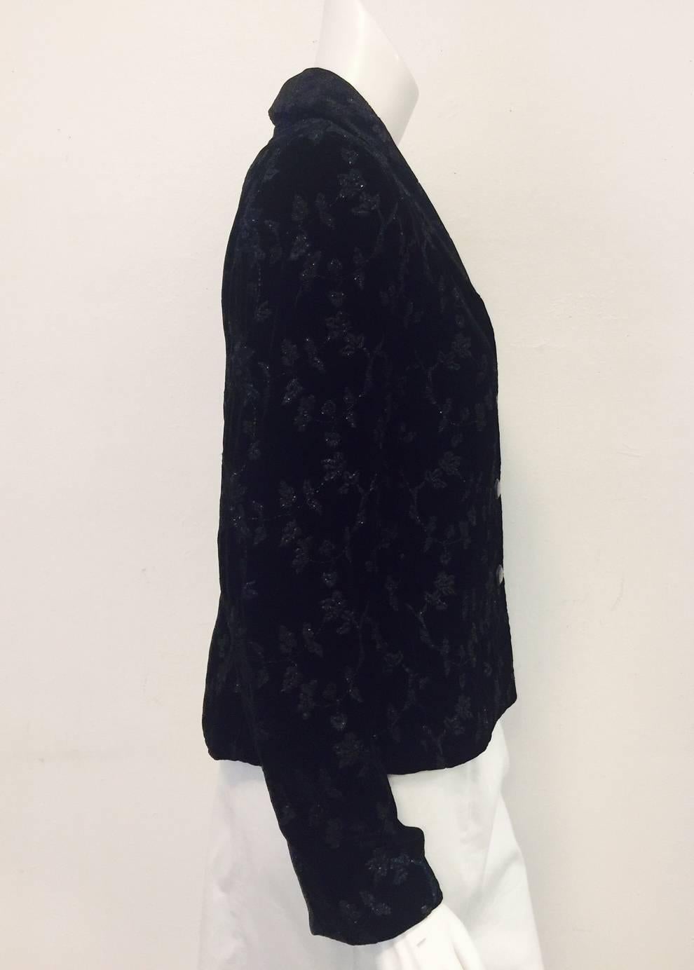 black velvet embroidered jacket