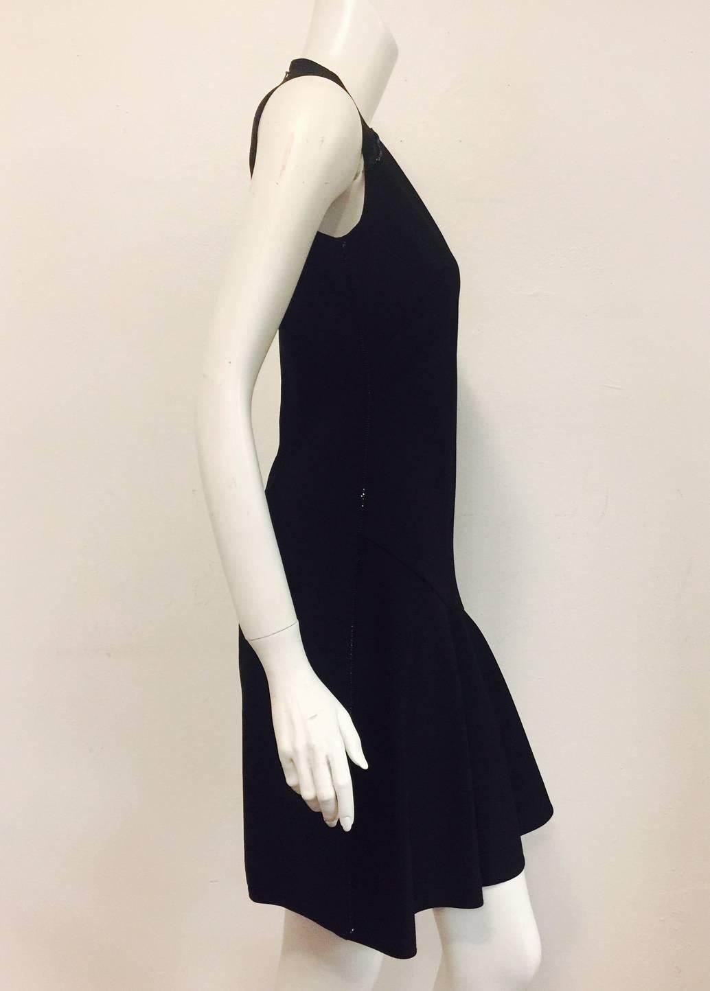 Sensational Stella Mc Cartney Little Black Dress With Decorative Chains at Sides In Excellent Condition In Palm Beach, FL