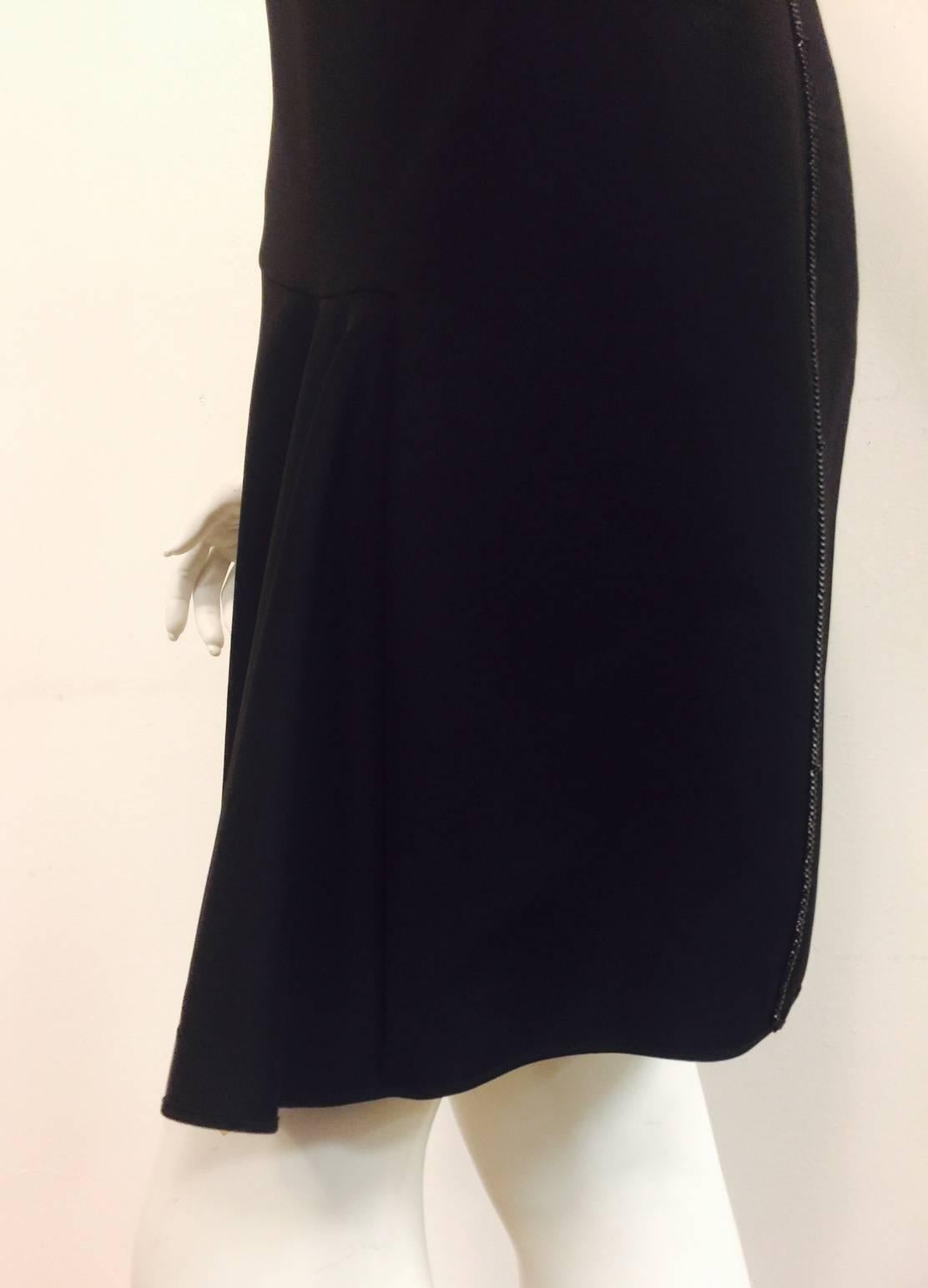 Sensational Stella Mc Cartney Little Black Dress With Decorative Chains at Sides 3