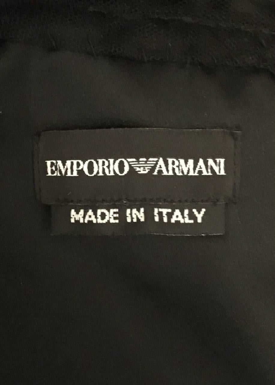 Exceptional Emporio Armani Black Silk Satin and Organza Cocktail Dress 38 EU For Sale 3
