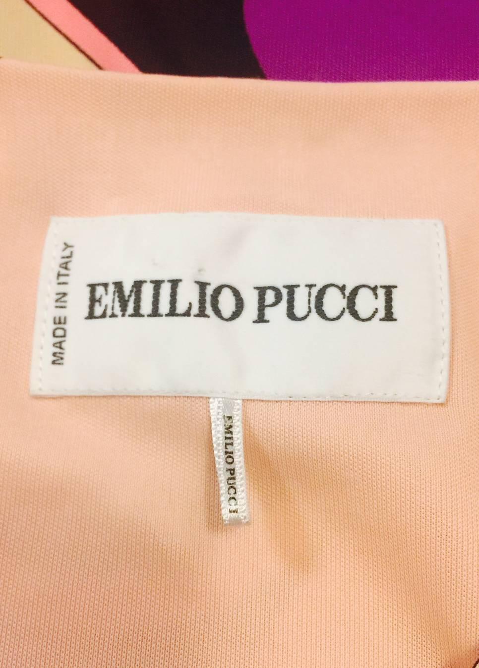 Extravagant Emilio Pucci's Multi Pink Hue Diamond Banner Design at Front Dress  3