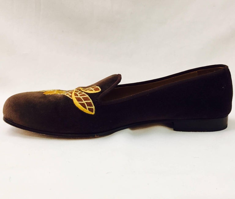 Men's Stubbs and Wootton Dashing Dragonfly Velvet Slippers, Sz 10 at ...