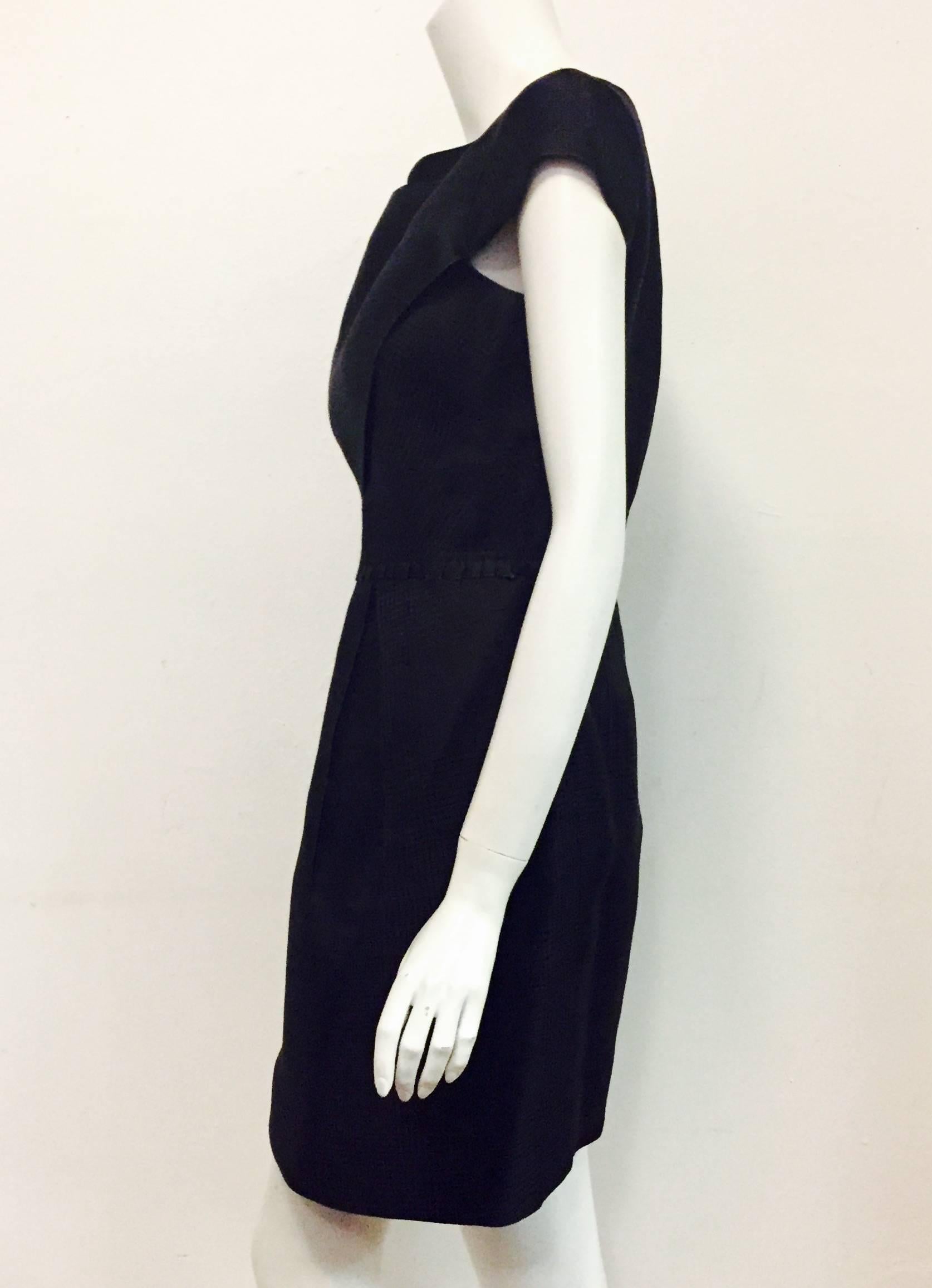 Sensational Zac Posen Grey Herringbone Pattern Cap Sleeve Dress In Excellent Condition For Sale In Palm Beach, FL