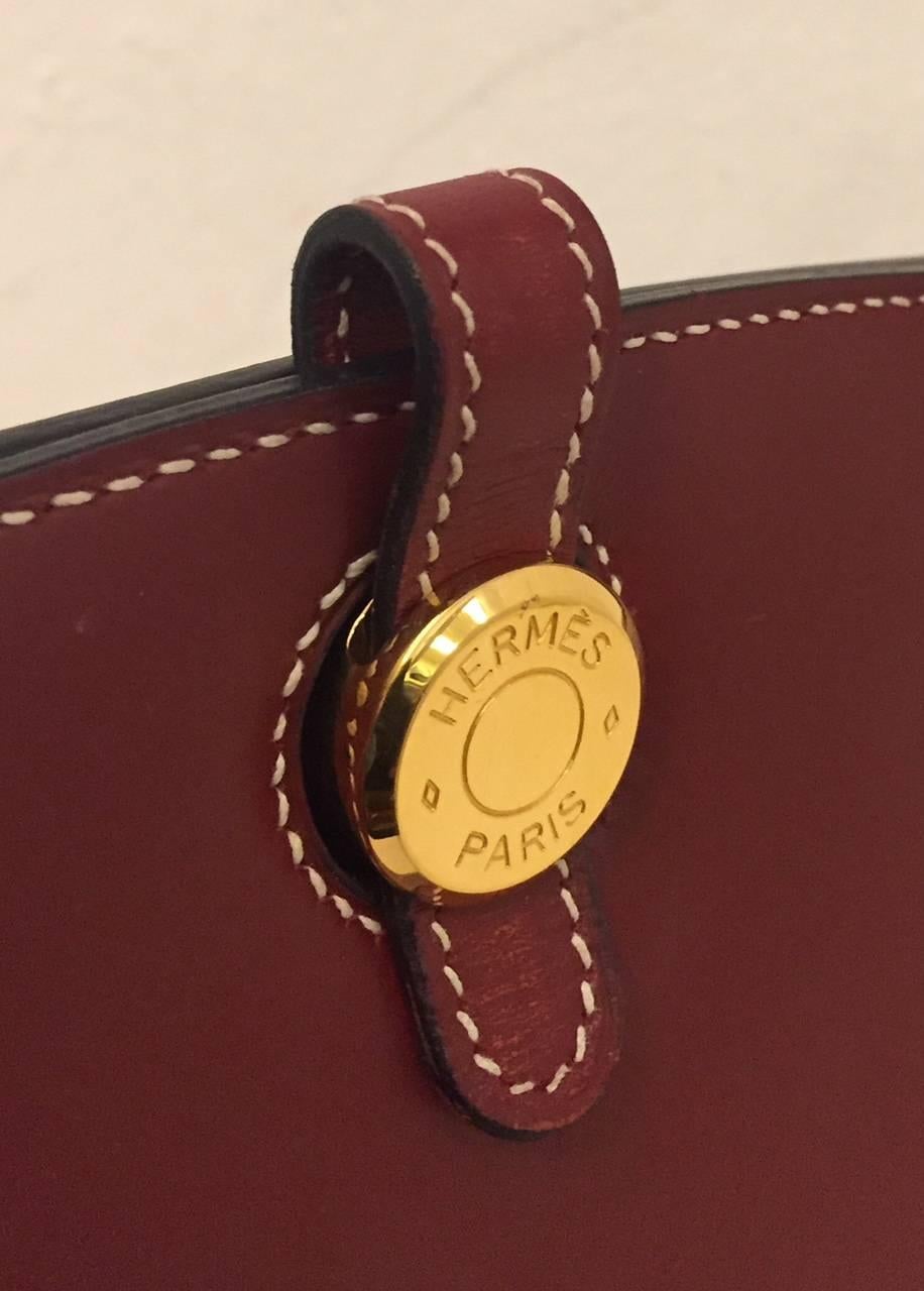 Hermès Rouge Chamonix Sac Dalvy GHW Handbag, 2000  2