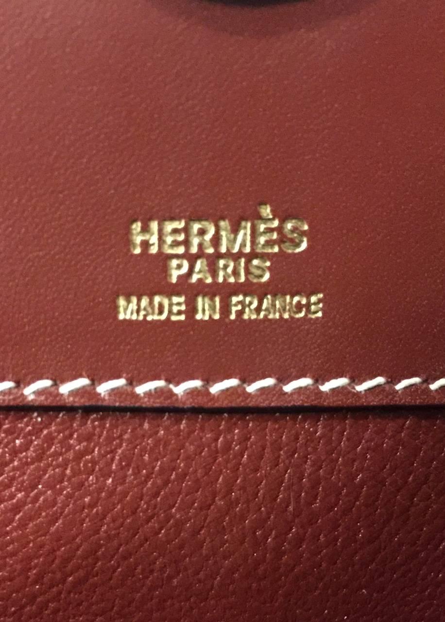 Hermès Rouge Chamonix Sac Dalvy GHW Handbag, 2000  4