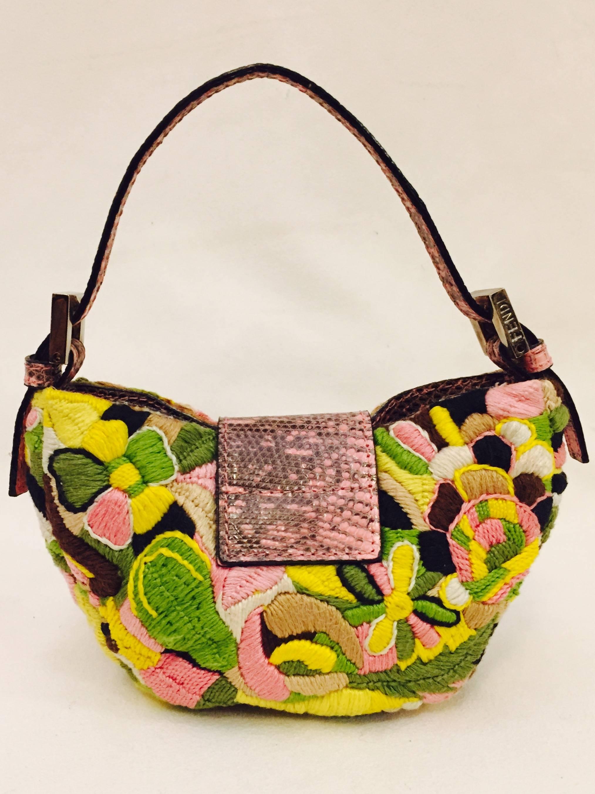 pink and green fendi bag