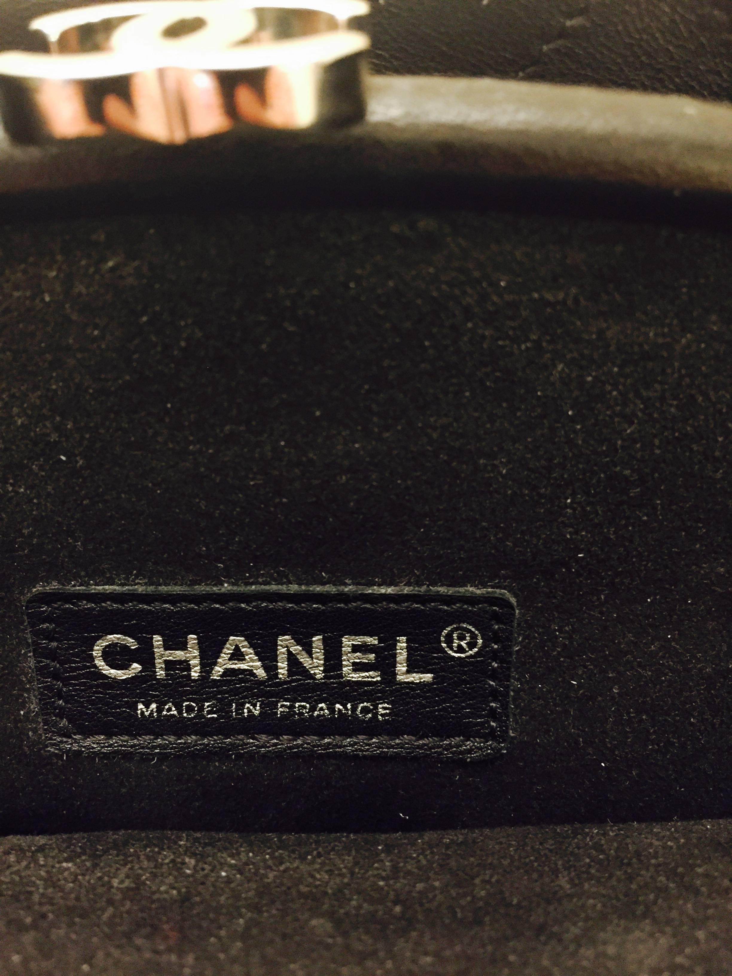 Cherished Chanel Vintage Black Quilted Lambskin Clutch with Double CC Lock  4