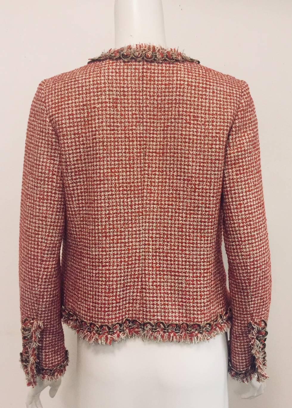 chanel red jacket