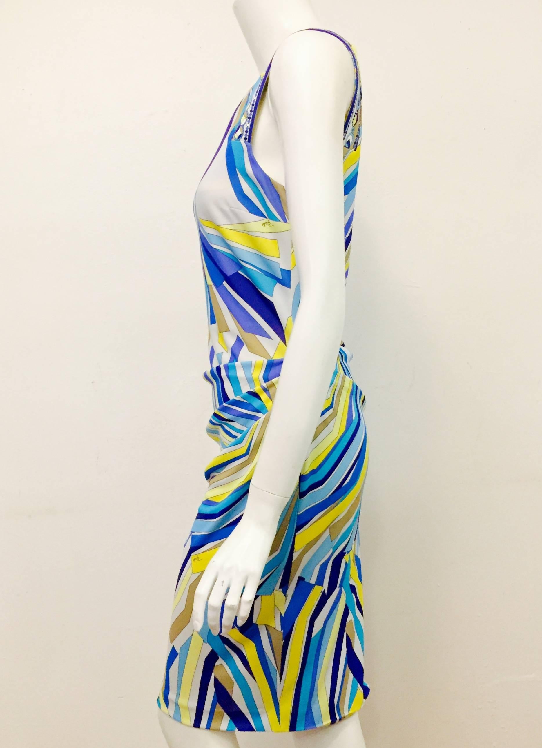 Exotic Emilio Pucci Abstract Print Sleeveless Sheath NWT In New Condition In Palm Beach, FL