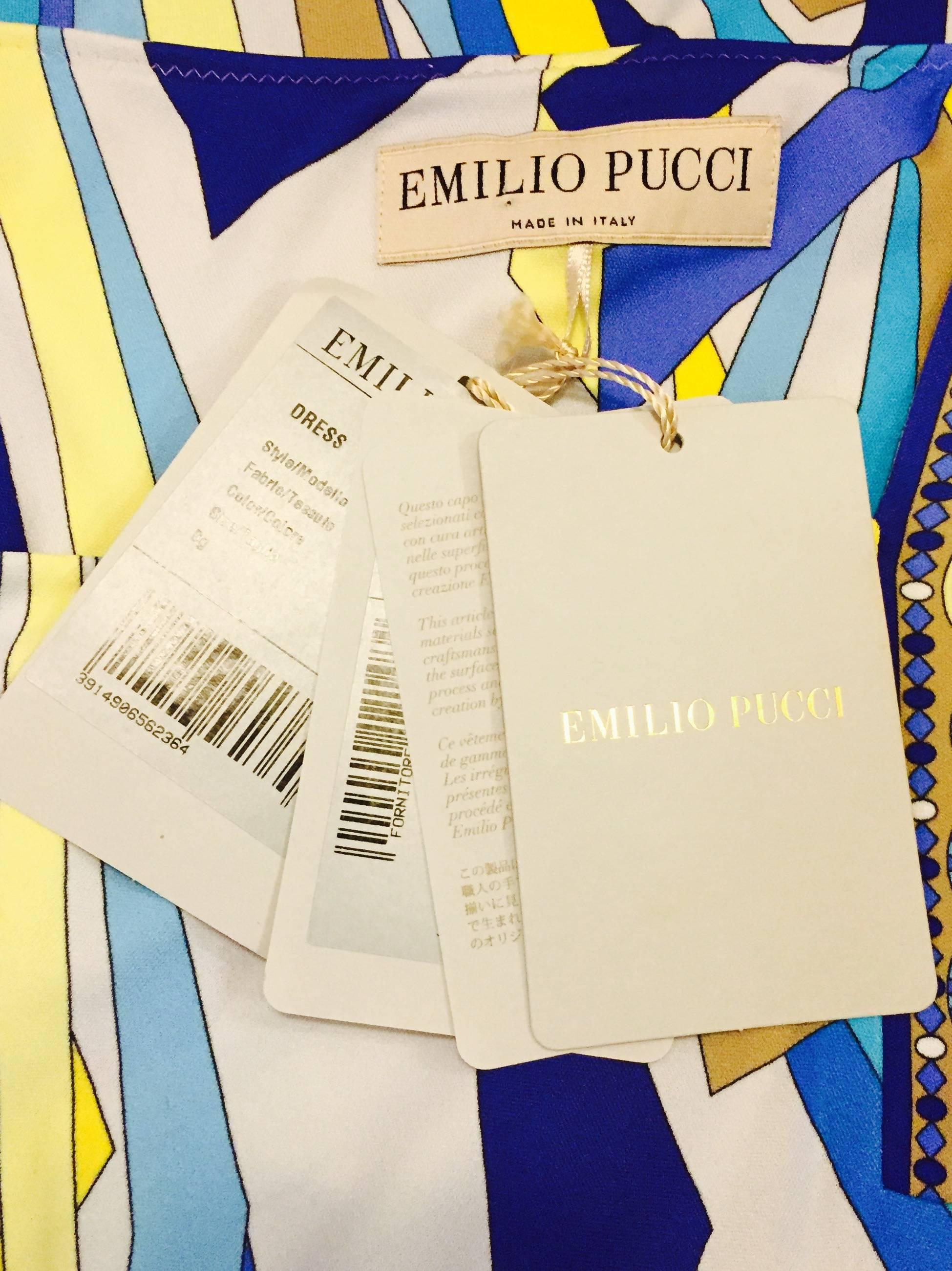 Women's Exotic Emilio Pucci Abstract Print Sleeveless Sheath NWT