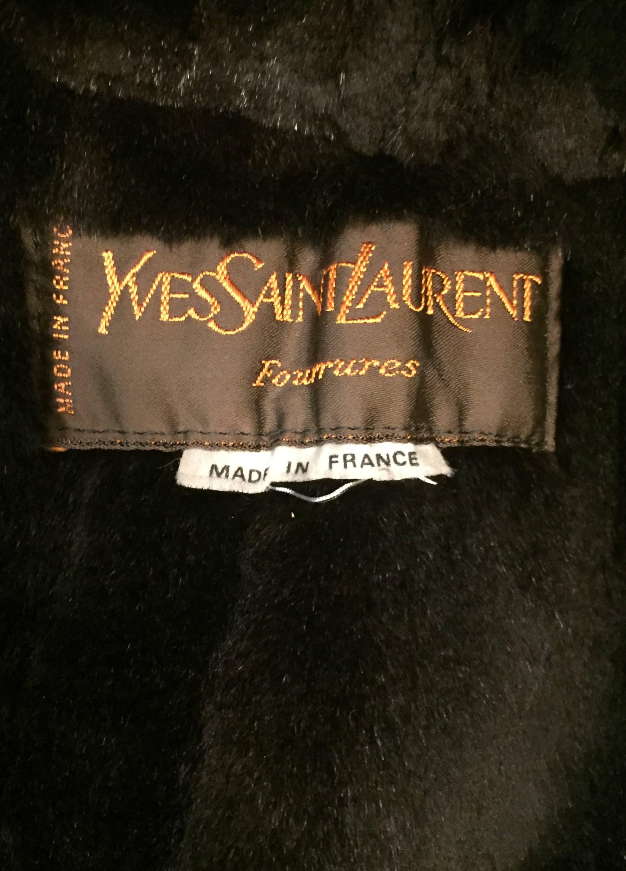   Yves Saint Laurent 1976 Russian Collection Fur & Leather Coat  For Sale 1