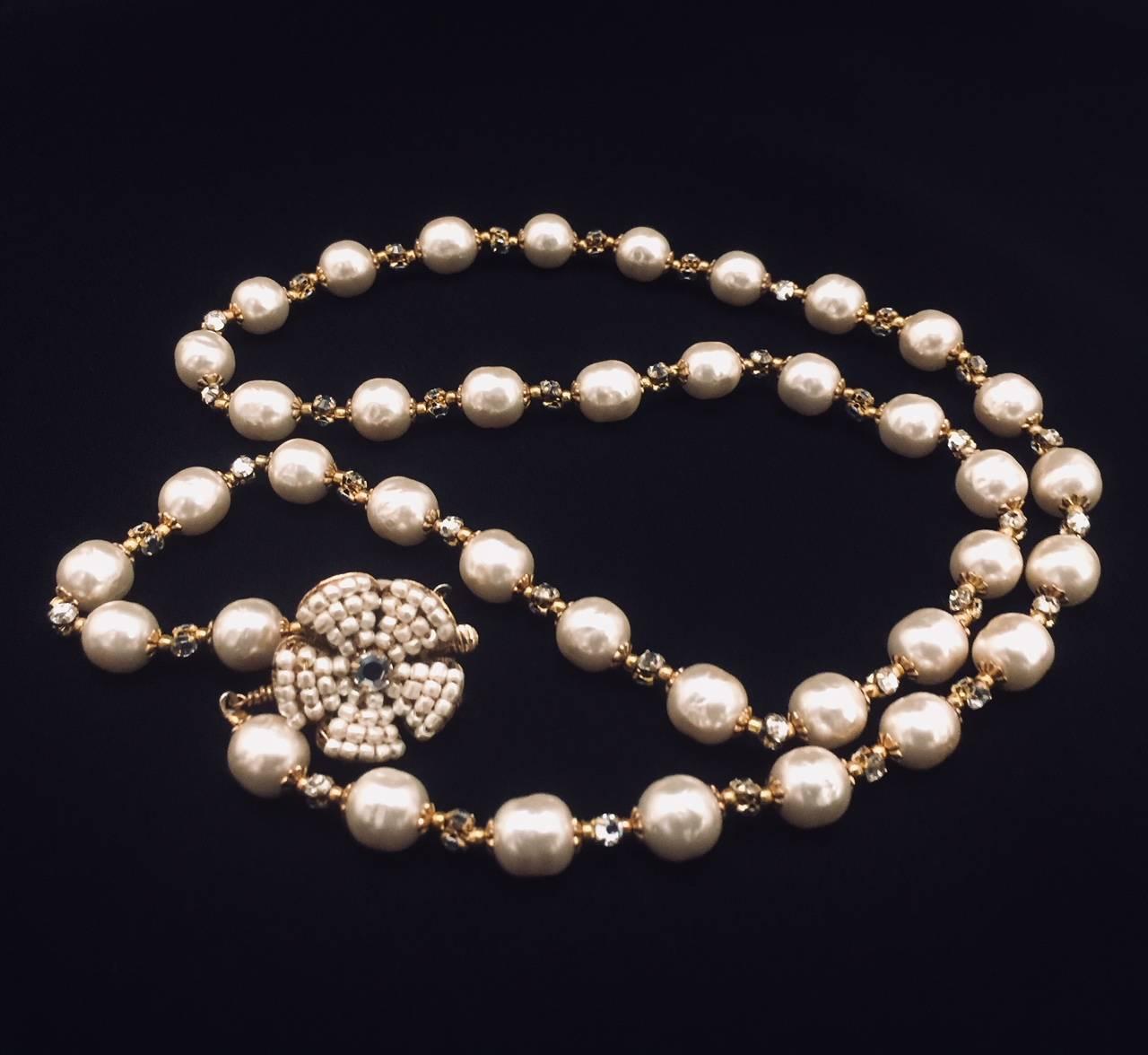 Miriam Haskell was a gifted designer of costume jewelry, designing affordable pieces from 1920 though the 1960's.  Her vintage items are eagerly collected and her namesake company lives on. This marvelous example of her work features beautifully