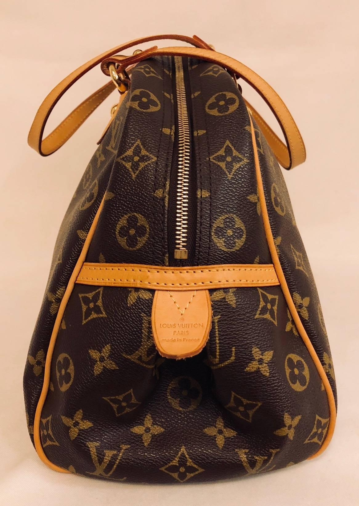 Women's Louis Vuitton Monogram Satchel With Double Straps and Top Zipper 