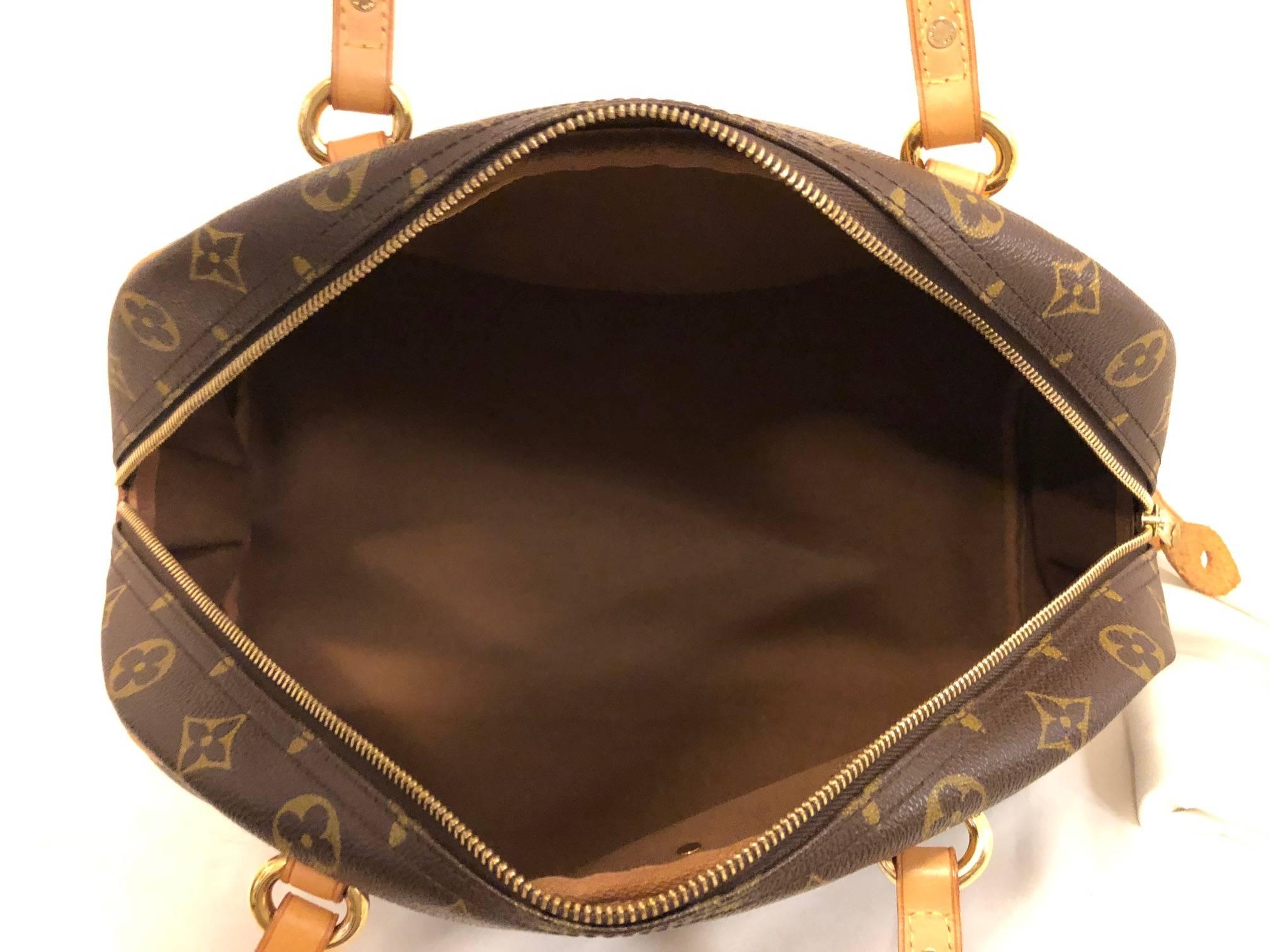 Louis Vuitton Monogram Satchel With Double Straps and Top Zipper 2
