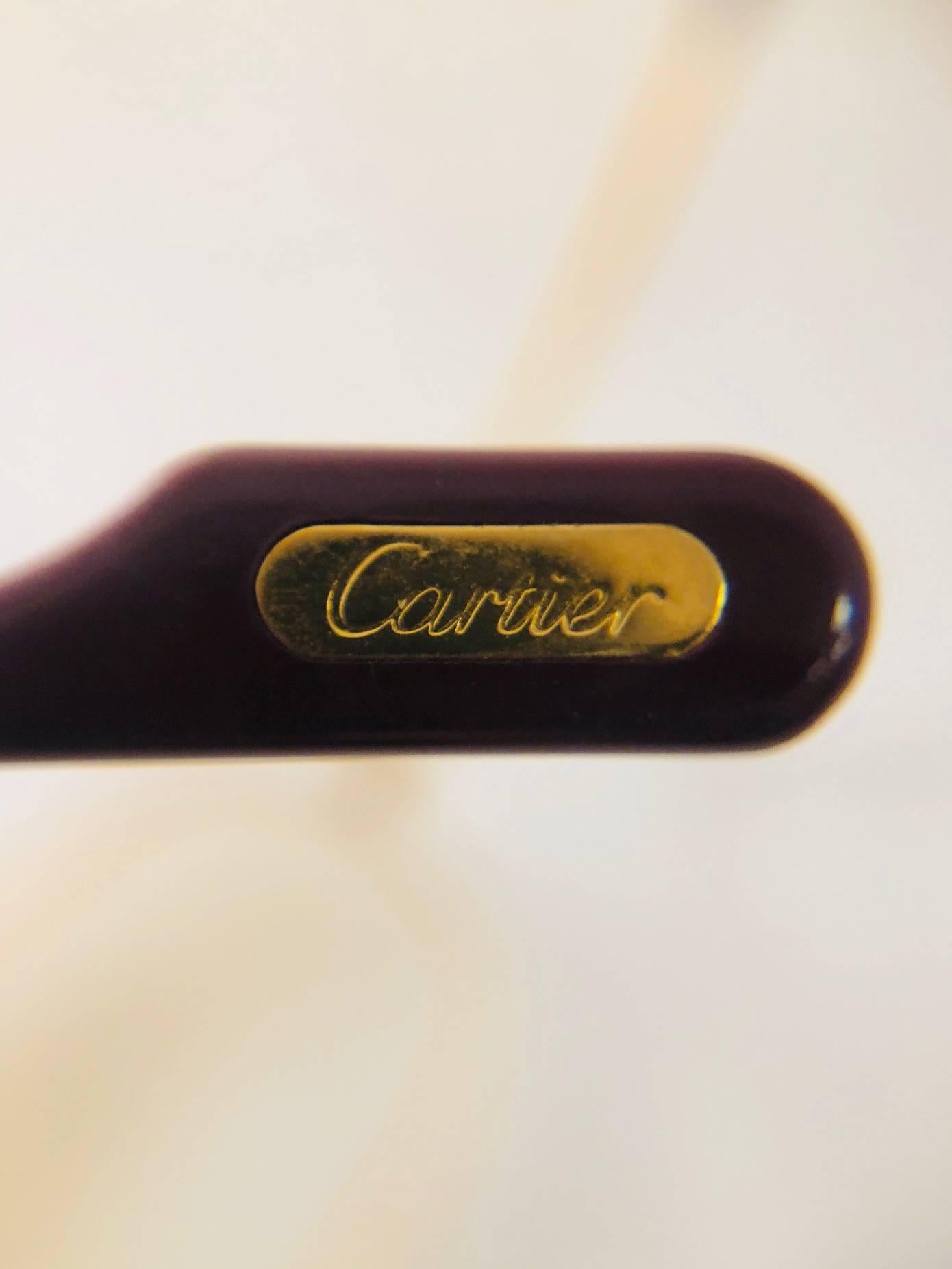 Beige Cartier Vintage Vendome Glasses 59 14, 1980s 