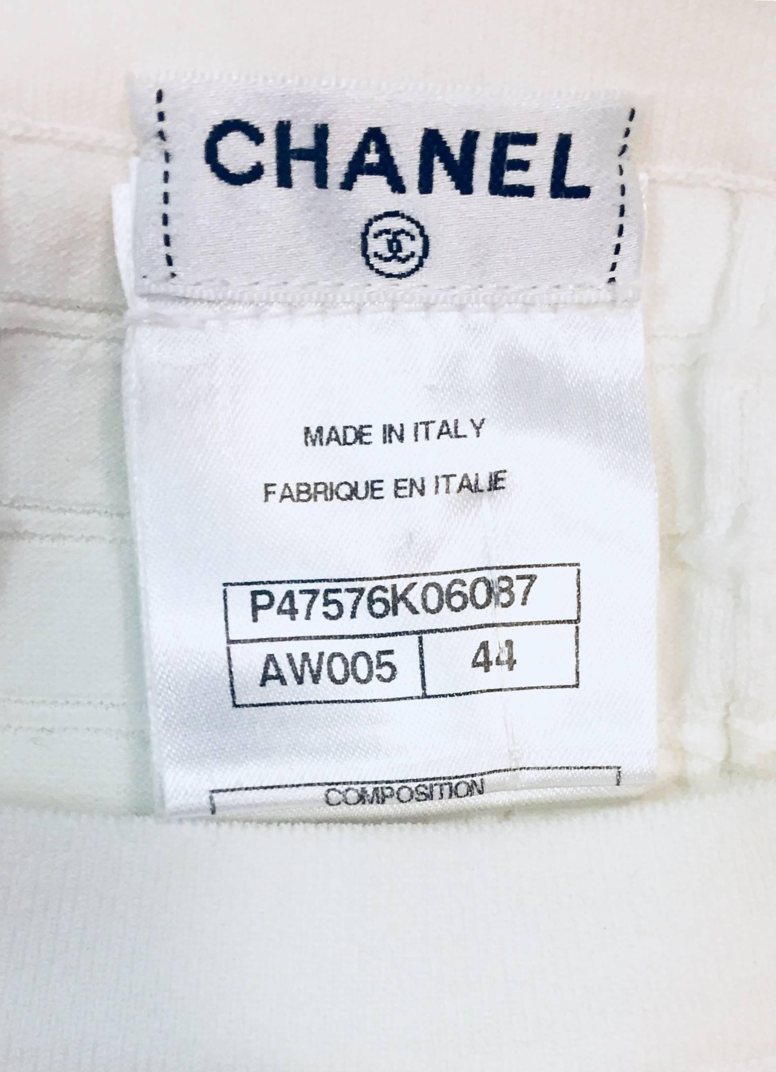 Chanel Cruise Collection White Cotton Blend Dress 3