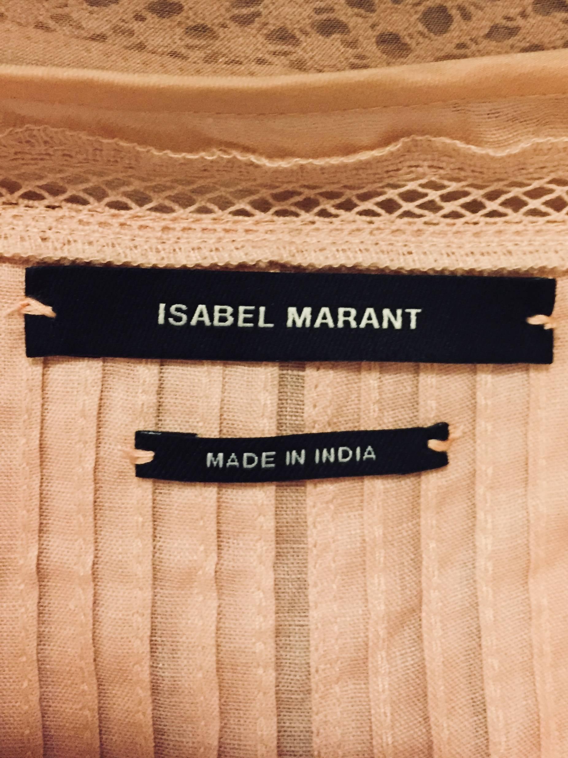 Isabel Marant Peach Ramie and Silk Dress 1