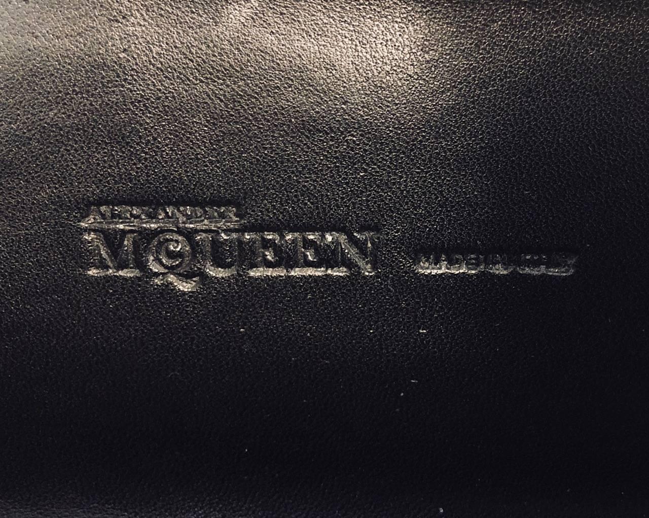 Alexander McQueen Snakeskin Knuckle Duster Box Clutch With Brass Hardware 1