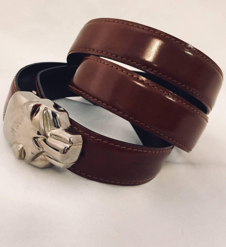 小物 Cartier Panther Belt Leather Black CRL5000637 - Panthère de Cartier belt - Black cowhide