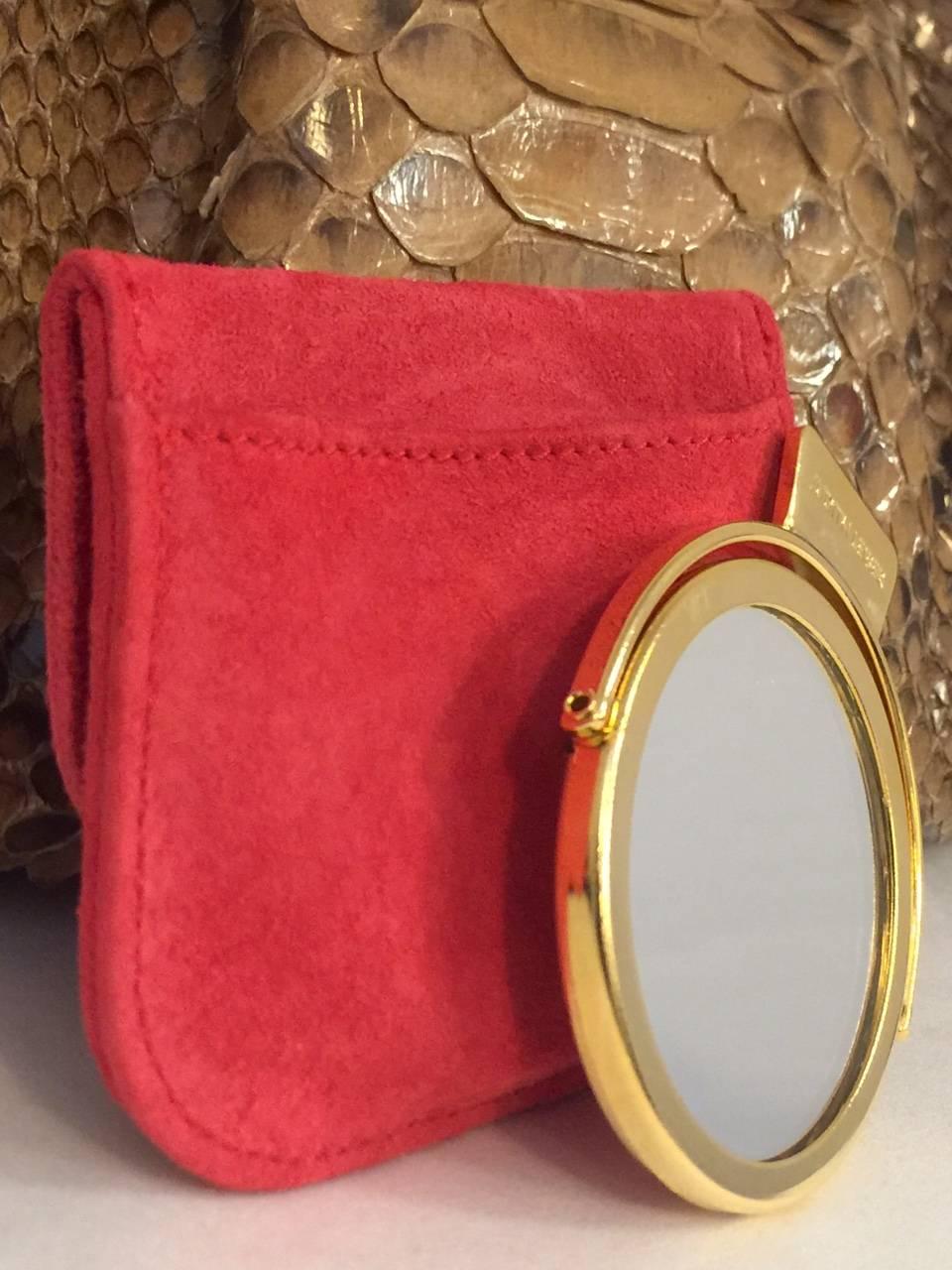 Judith Leiber Vintage Red Alligator Bag with Gold Tone Hardware and Red Tassels In Excellent Condition In Palm Beach, FL