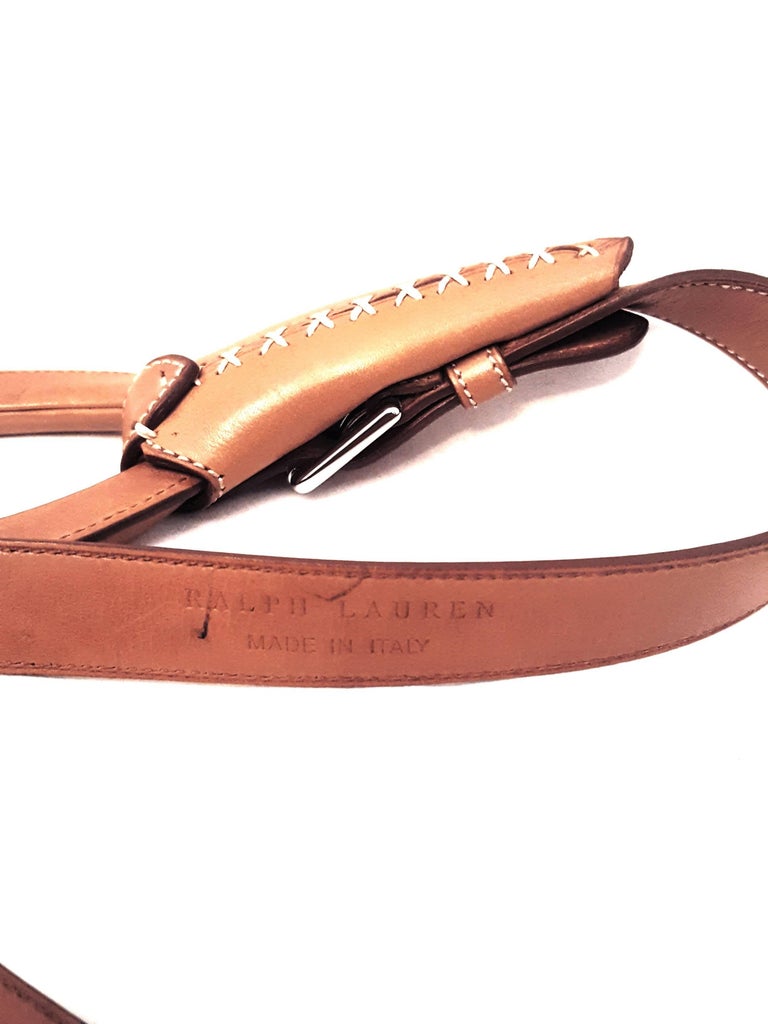 Ralph Lauren Camel Color Leather Loop with Double Buckle ...