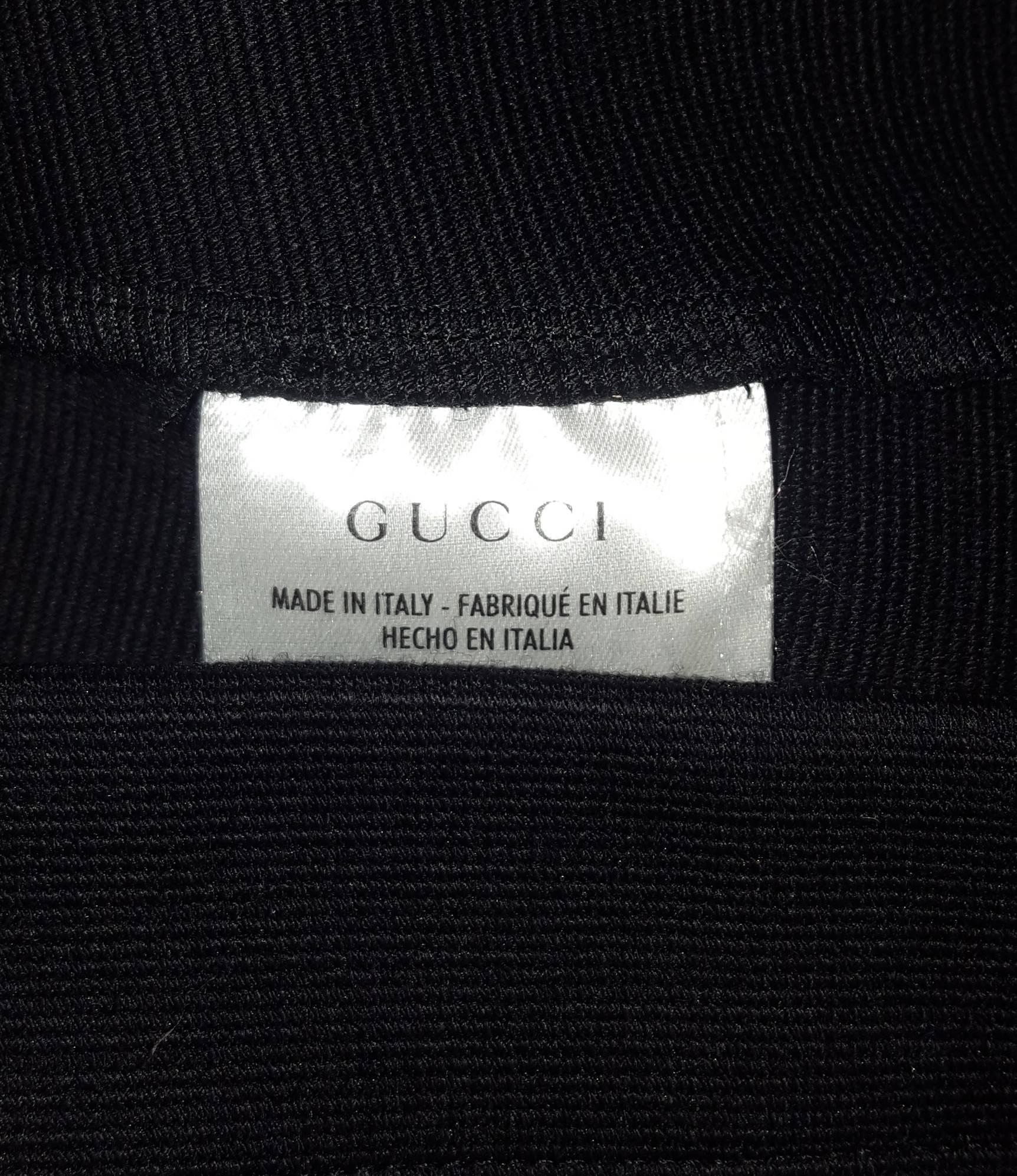 Women's Gucci Black Wool Blend Strapless Bustier 