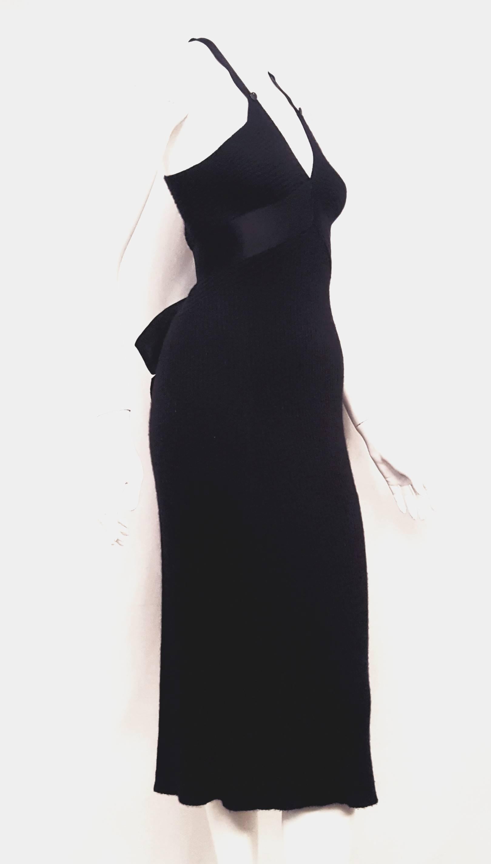 black strappy midi dress