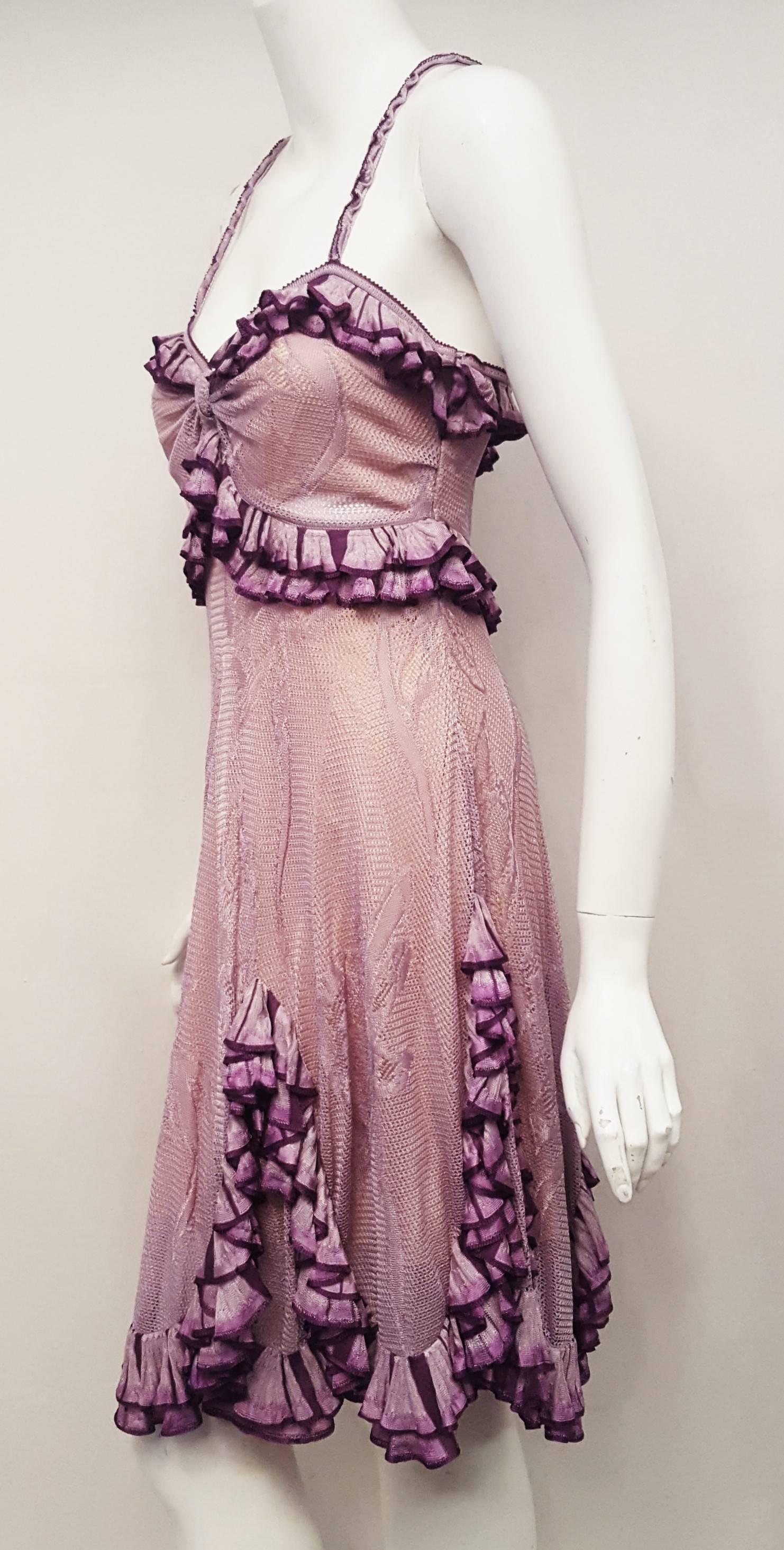 purple empire waist dress