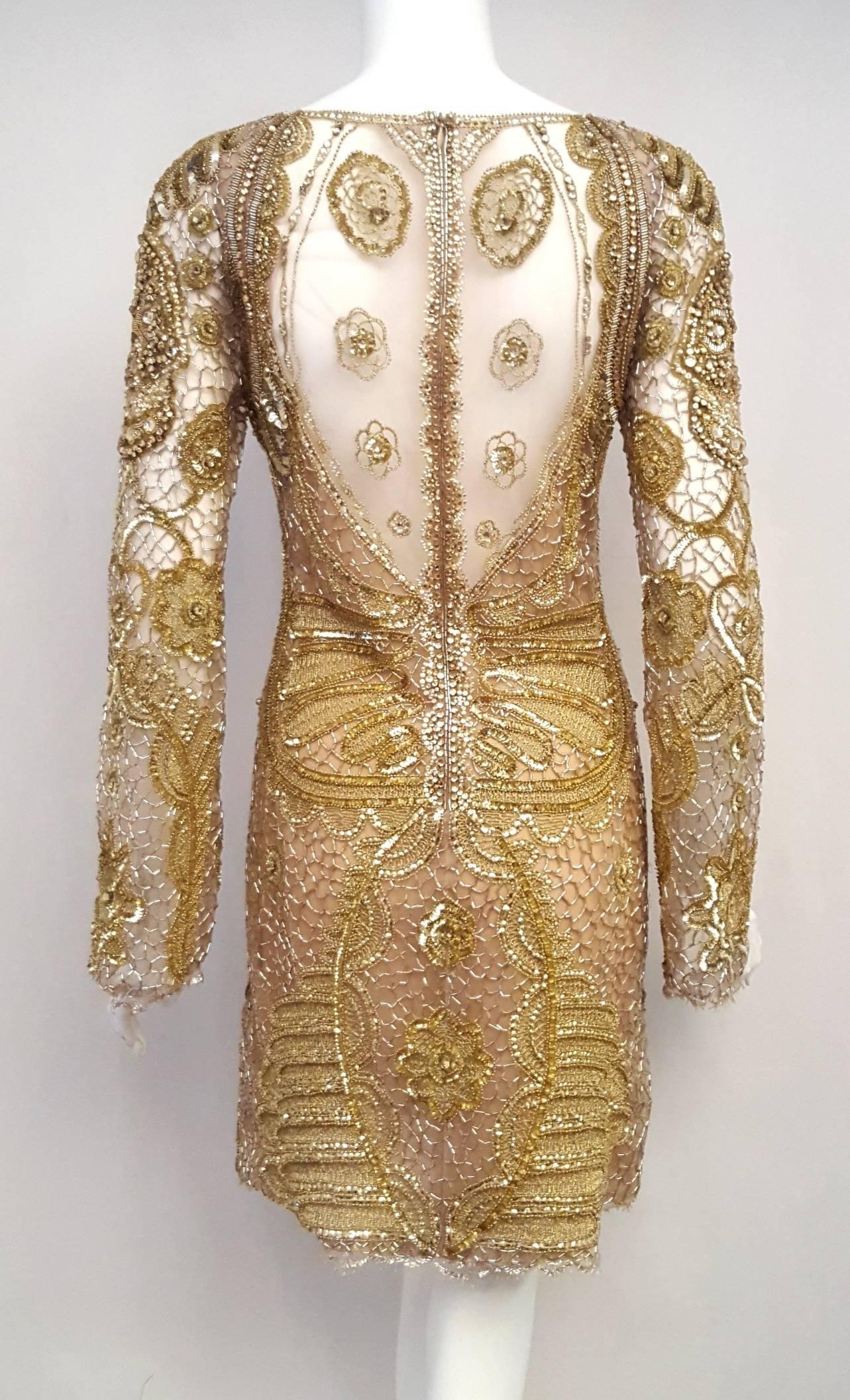 dundas gold dress